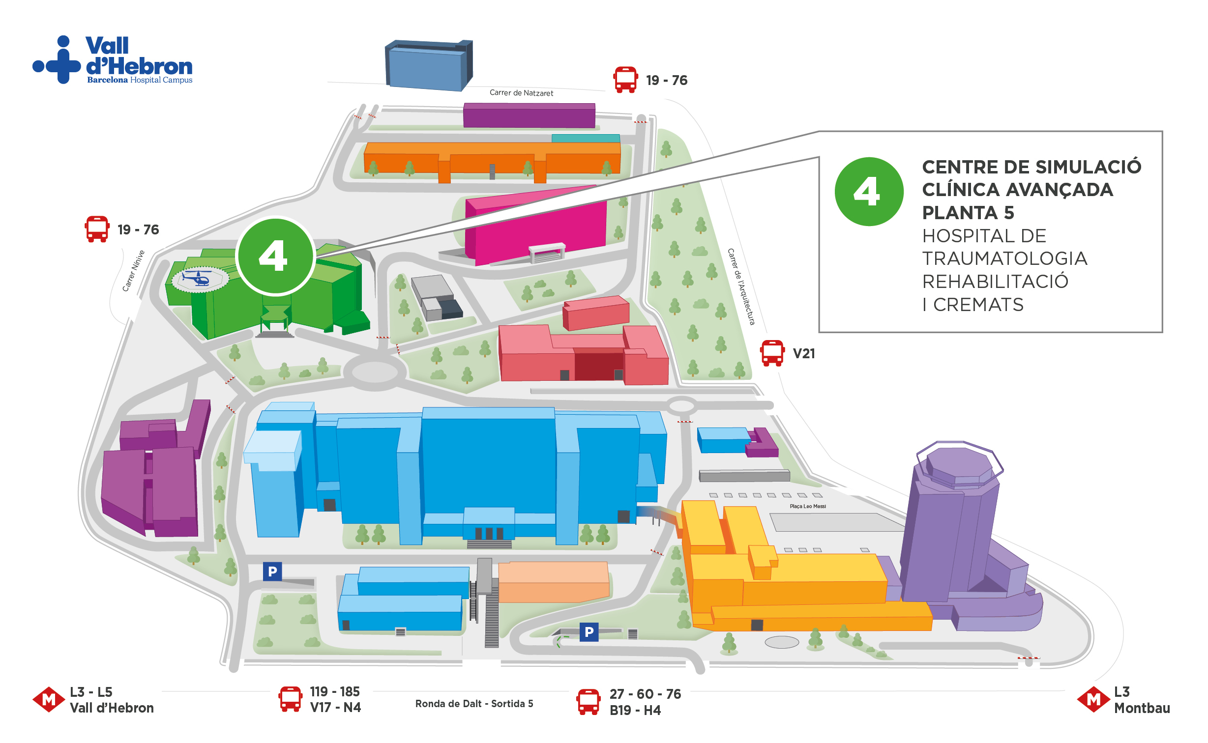 Mapa Centre de Simulació Clínica Avançada