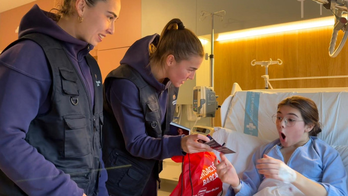 Visita jugadores Barça