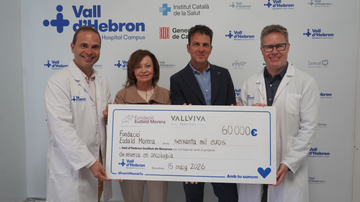 Entrega xec fundació Eudald Morera