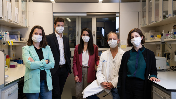 Dra. Eva Colás, Dr. Nacho Pedrós, Eva Coll de la Rubia, Dr. Antonio Gil Moreno i Dra. Marina Rigau